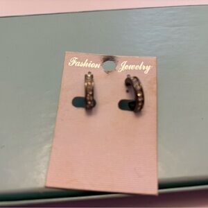 Vintage-Inspired Crystal Hoop Earrings